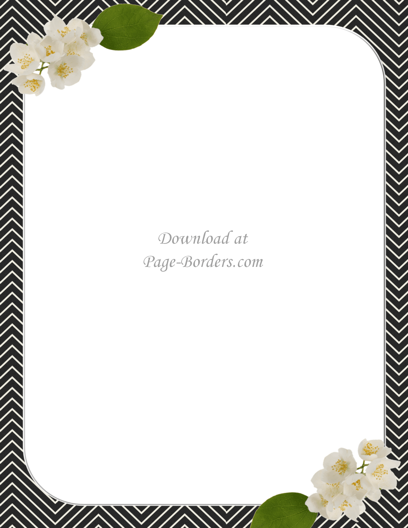 Free Printable Flower Border