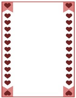 Free Printable Heart Border | Customize online or download as is