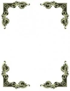 clip art in four corners with a vintage style