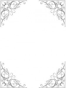 black and white border with a vintage style