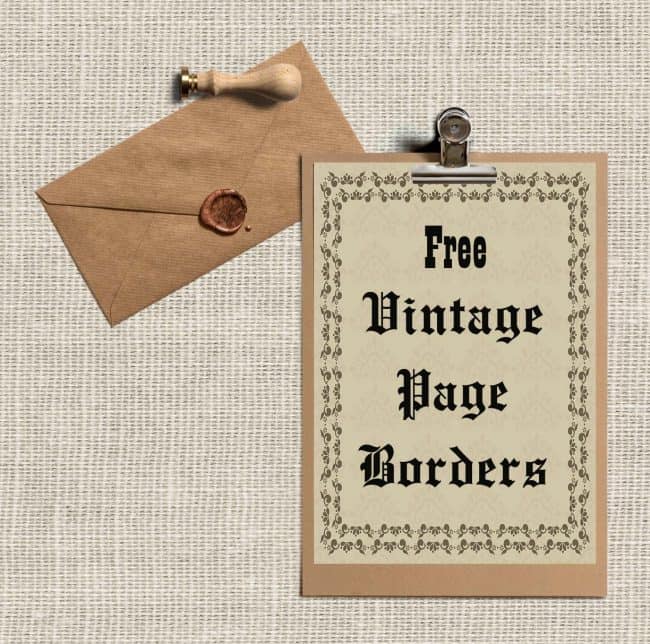 Free vintage border