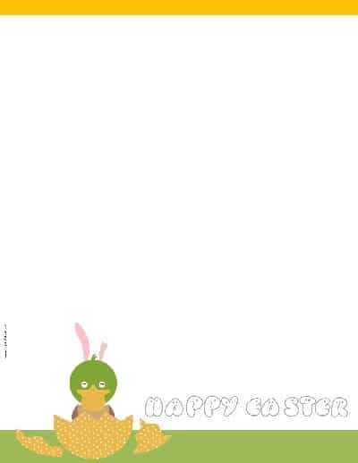 Free Easter Border - Customizable and Printable