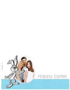Easter egg border with custom photo