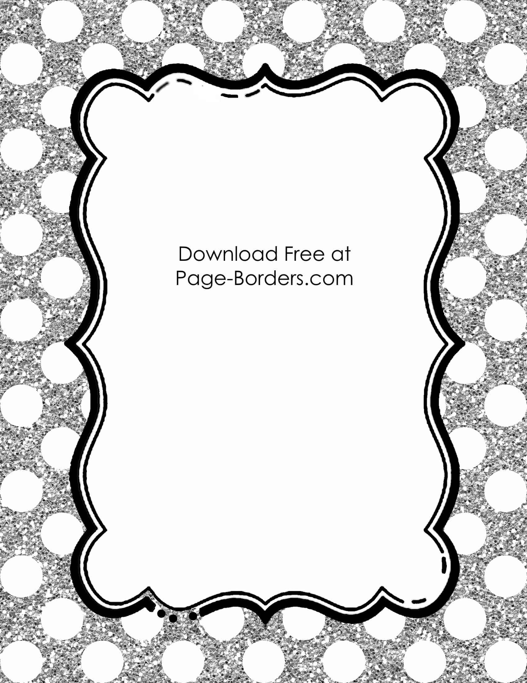 Free Polka Dot Border Templates in 16 Colors | Instant Download