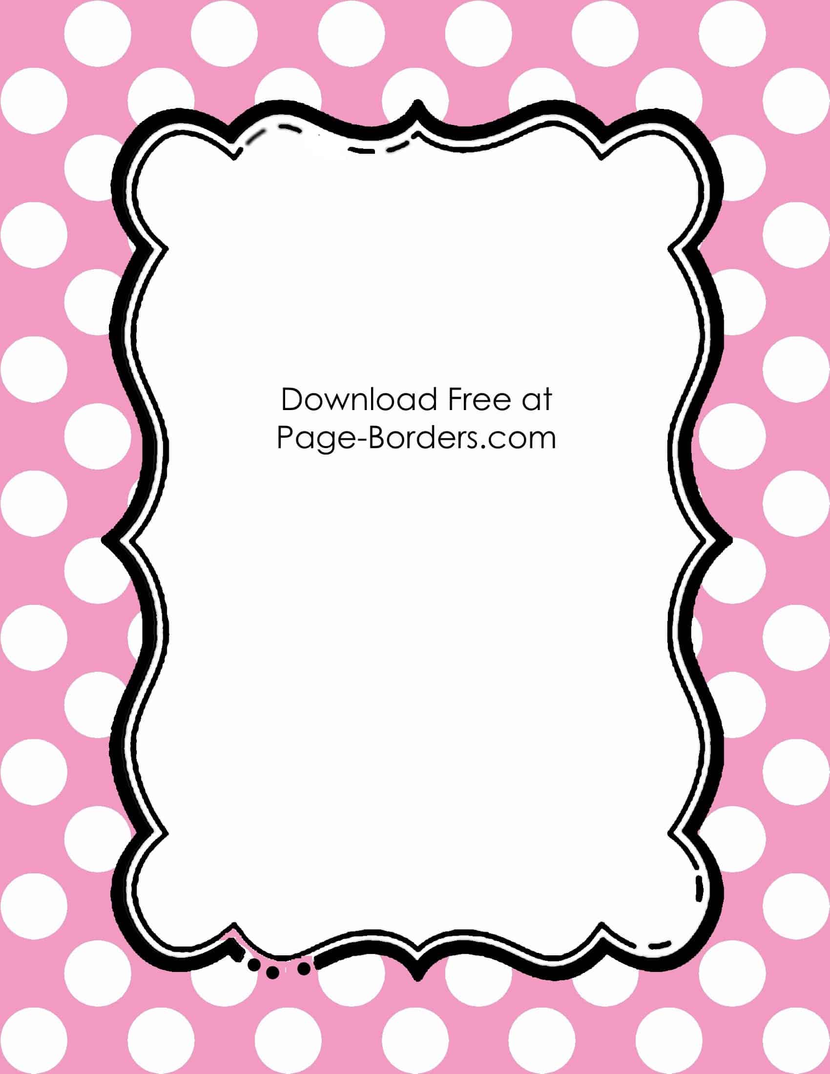 Free Polka Dot Border Templates In 16 Colors Instant Download Free Polka Dot Border Templates In 16 Colors Instant Download