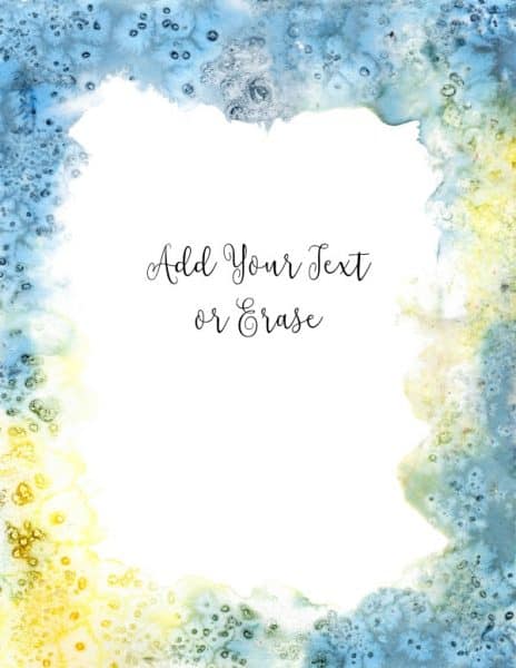 Free Watercolor Paper Borders | Customize, Download & Print