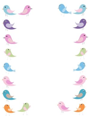 Free Printable Bird Border - Customize online then download