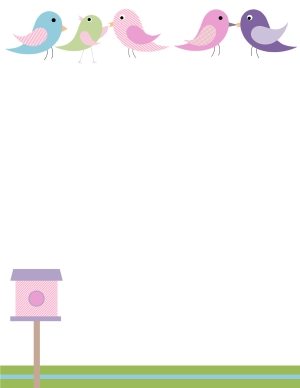 Free Printable Bird Border - Customize online then download