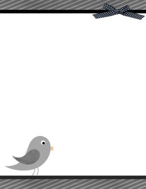 Free Printable Bird Border - Customize online then download