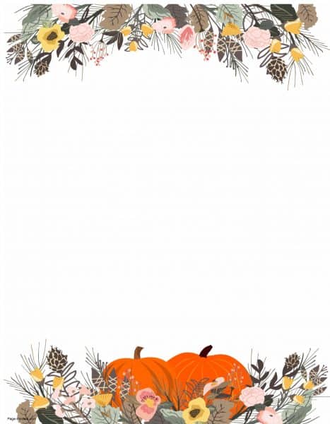 fall pumpkin page borders