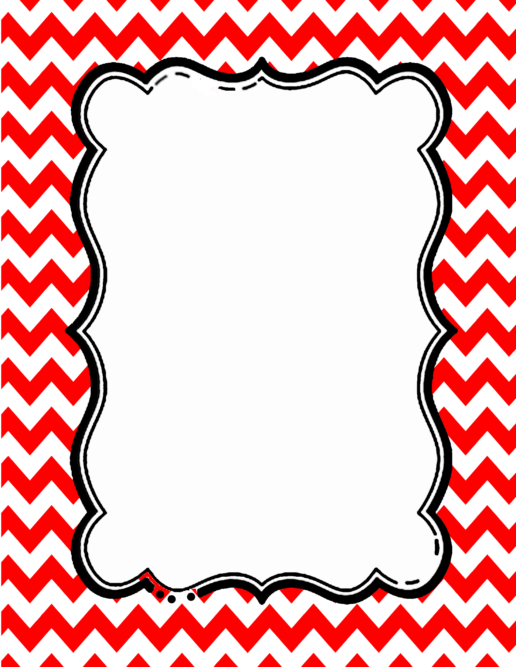 red chevron page border