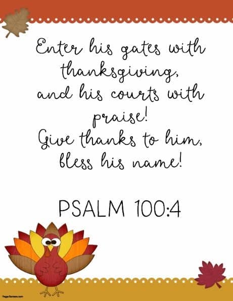 Thanksgiving quotes from bible