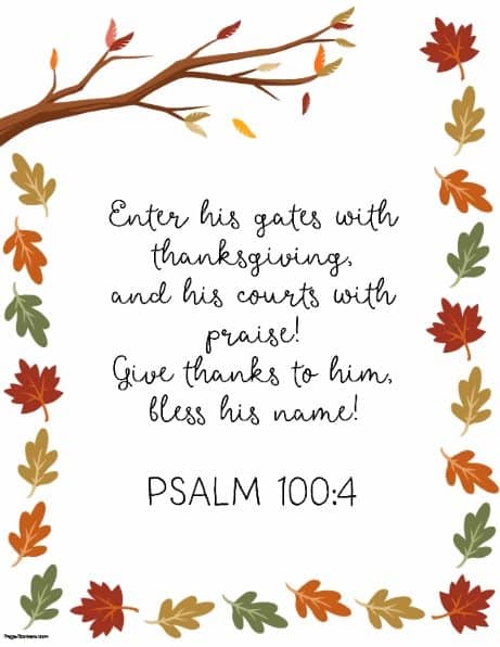 bible verse for Thanksgiving