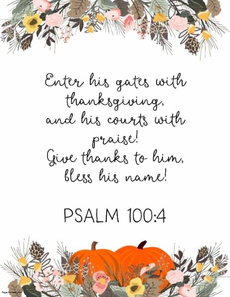 Thanksgiving bible verses