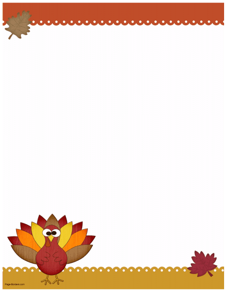 thanksgiving holiday borders for word documents