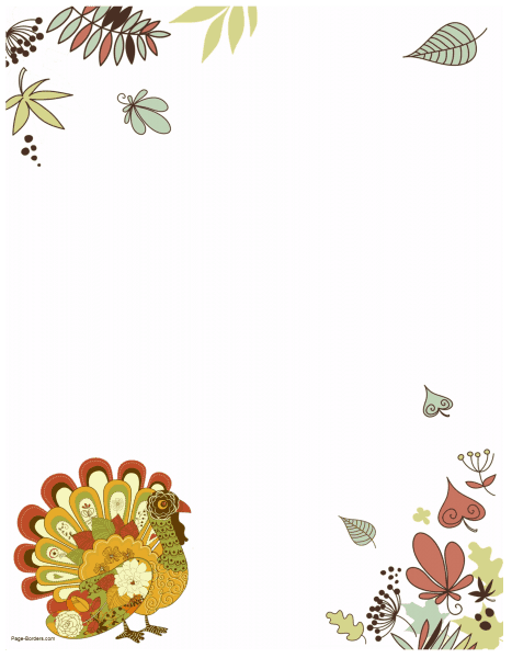 free thanksgiving borders for word documents