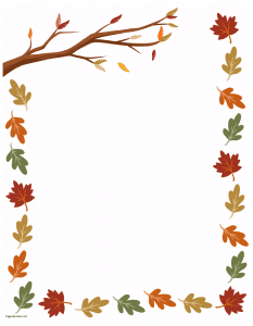 FREE Thanksgiving Border Printables | Many designs available