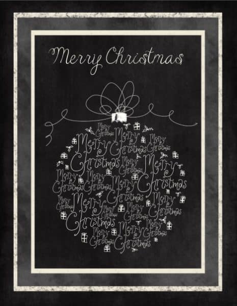 chalkboard christmas