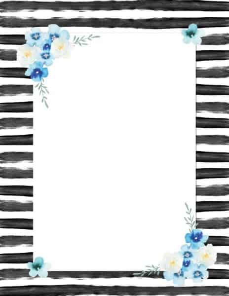 Free Flower Border Template Personal And Commercial Use