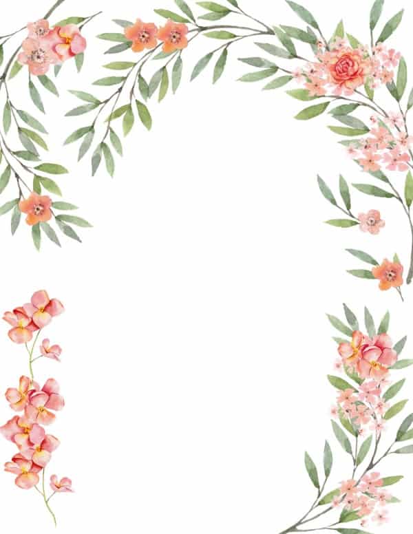 Free flower border template | Personal & commercial use