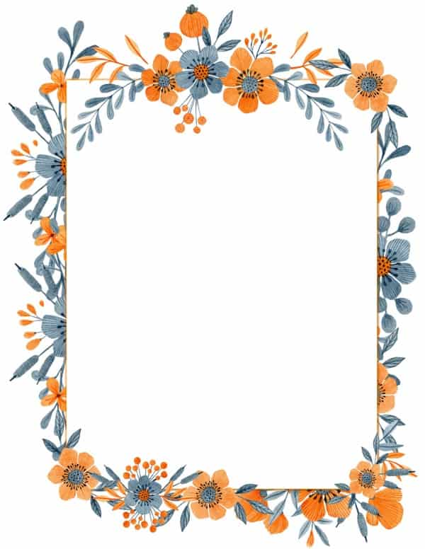 Free flower border template | Personal & commercial use