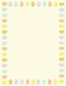 heart border with a yellow background