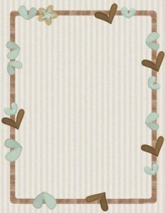 pretty heart border with background