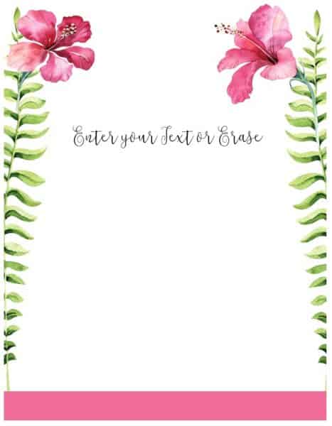 watercolor floral border