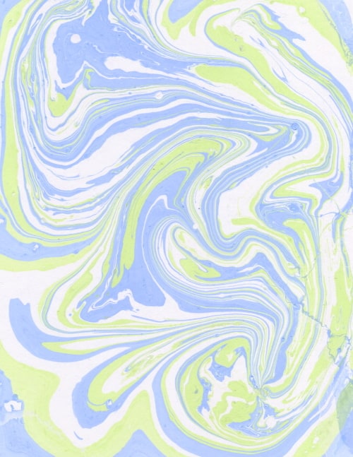 Marble pattern with blue and green